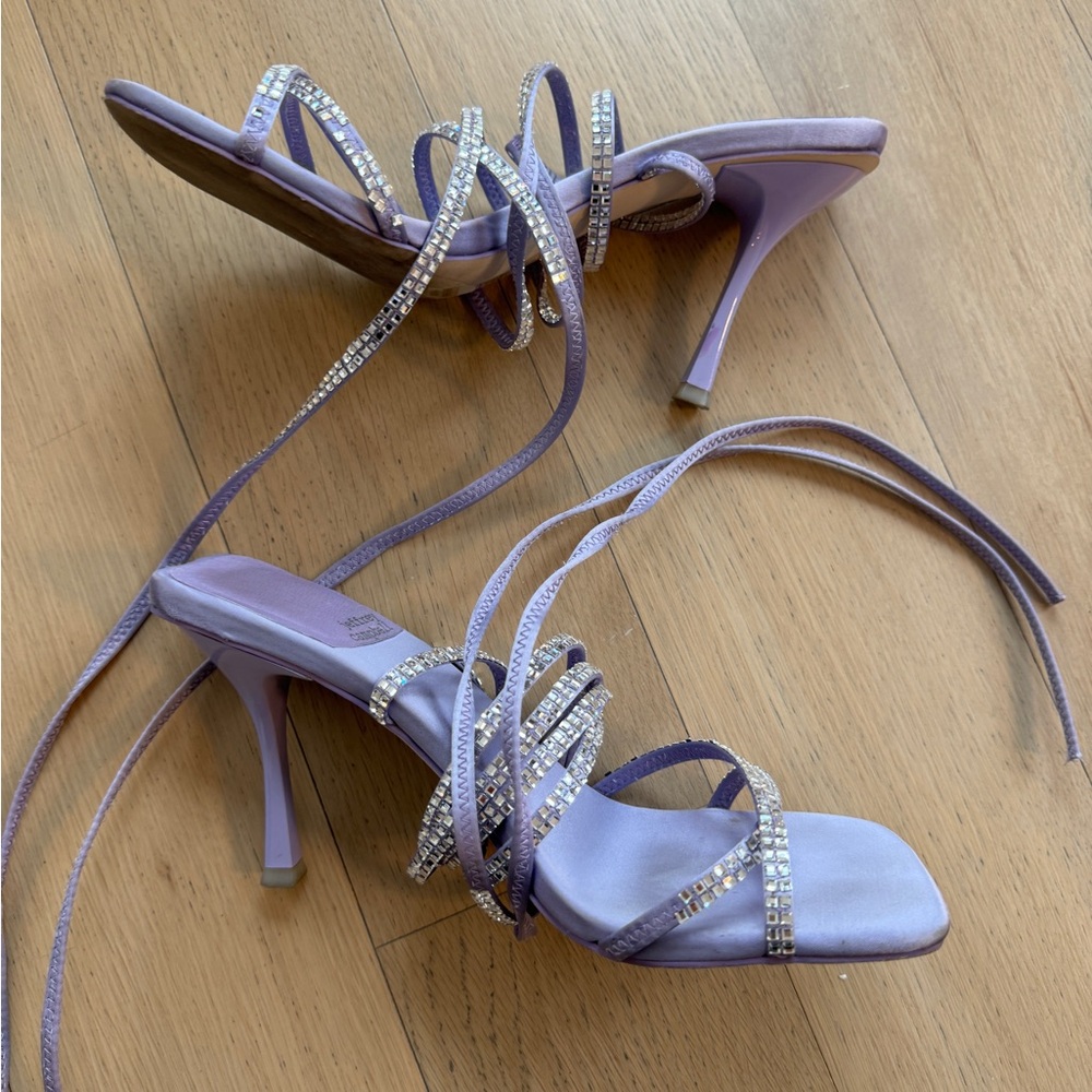 Jeffrey Campbell lilac lace up heels